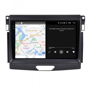 Navigatie dedicata cu Android Ford Ranger dupa 2015 fara navigatie originala, 4GB RAM, Radio GPS Dual Zone, Display 2K QLED 9.5" Touchscreen, Internet Wi-Fi si slot SIM 4G, Bluetooth, MirrorLink, USB, Waze 105397