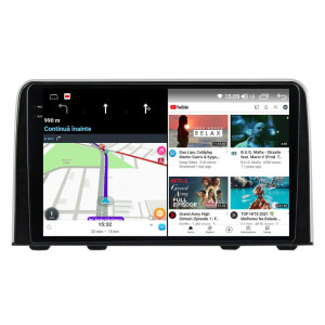 Navigatie dedicata cu Android Honda CR-V V dupa 2018, 12GB RAM, Radio GPS Dual Zone, Display 2K QLED 9.5" Touchscreen, Internet Wi-Fi si slot SIM 4G, Bluetooth, MirrorLink, USB, Waze 99537