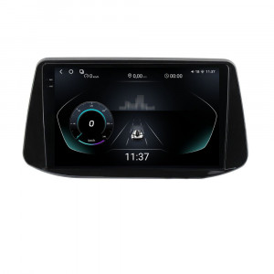 Navigatie dedicata cu Android Hyundai i30 dupa 2017, 12GB RAM, Radio GPS Dual Zone, Display 2K QLED 9.5" Touchscreen, Internet Wi-Fi si slot SIM 4G, Bluetooth, MirrorLink, USB, Waze 96107