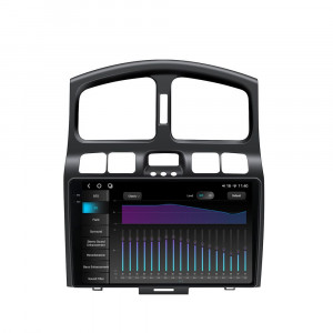 Navigatie dedicata cu Android Hyundai Santa Fe I 2000 - 2006, 12GB RAM, Radio GPS Dual Zone, Display 2K QLED 9.5" Touchscreen, Internet Wi-Fi si slot SIM 4G, Bluetooth, MirrorLink, USB, Waze 98987