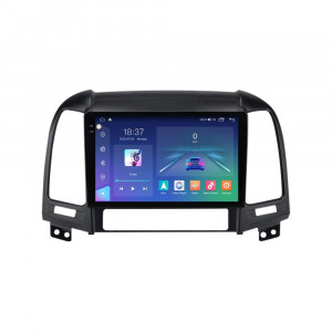 Navigatie dedicata cu Android Hyundai Santa Fe II 2006 - 2012, 8GB RAM, Radio GPS Dual Zone, Display 2K QLED 9.5" Touchscreen, Internet Wi-Fi si slot SIM 4G, Bluetooth, MirrorLink, USB