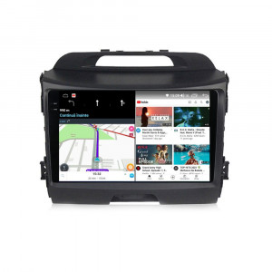 Navigatie dedicata cu Android KIA Sportage 2010 - 2016, 8GB RAM, Radio GPS Dual Zone, Display 2K QLED 9.5" Touchscreen, Internet Wi-Fi si slot SIM 4G, Bluetooth, MirrorLink, USB, Waze 110187