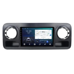 Navigatie dedicata cu Android Mercedes Sprinter dupa 2018, 2GB RAM, Radio GPS Dual Zone, Display HD QLED 10" Touchscreen, Internet Wi-Fi si slot SIM 4G, Bluetooth, MirrorLink, USB