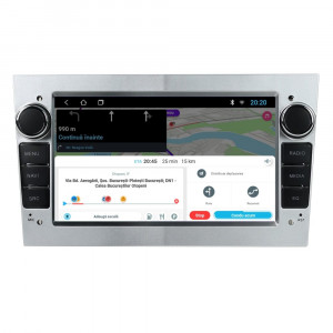 Navigatie dedicata cu Android Opel Zafira B 2005 - 2014, gri deschis, 2GB RAM, Radio GPS Dual Zone, Display HD IPS 7" Touchscreen, Internet Wi-Fi, Bluetooth, MirrorLink, USB, Waze 101387