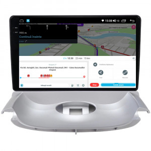 Navigatie dedicata cu Android Peugeot 206 1998 - 2009, 8GB RAM, Radio GPS Dual Zone, Display 2K QLED 9.5'' Touchscreen, Internet Wi-Fi si slot SIM 4G, Bluetooth, MirrorLink, USB, Waze 112847