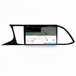 Navigatie dedicata cu Android Seat Leon 5F 2013 - 2020, 4GB RAM, Radio GPS Dual Zone, Display 2K QLED 9.5" Touchscreen, Internet Wi-Fi si slot SIM 4G, Bluetooth, MirrorLink, USB, Waze 111887