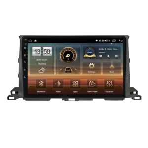 Navigatie dedicata cu Android Toyota Highlander 2013 - 2021, 6GB RAM, Radio GPS Dual Zone, Display HD QLED 10" Touchscreen, Internet Wi-Fi si slot SIM 4G, Bluetooth, MirrorLink, USB
