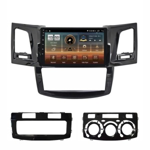Navigatie dedicata cu Android Toyota Hilux VII 2004 - 2015, 4GB RAM, Radio GPS Dual Zone, Display HD QLED 9" Touchscreen, Internet Wi-Fi si slot SIM 4G, Bluetooth, MirrorLink, USB