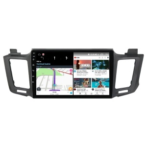 Navigatie dedicata cu Android Toyota Rav4 IV 2013 - 2018, 4GB RAM, Radio GPS Dual Zone, Display HD QLED 10" Touchscreen, Internet Wi-Fi si slot SIM 4G, Bluetooth, MirrorLink, USB 100267047
