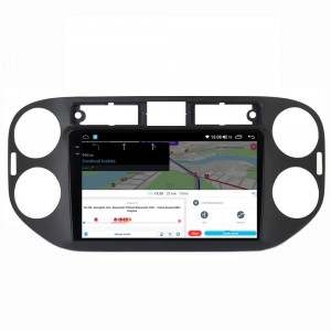 Navigatie dedicata cu Android VW Tiguan I 2012 - 2018, 8GB RAM, Radio GPS Dual Zone, Display 2K QLED 9.5" Touchscreen, Internet Wi-Fi si slot SIM 4G, Bluetooth, MirrorLink, USB, Waze 112597