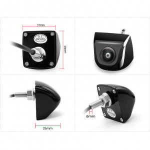 Camera marsarier auto 45 grade neagra, Night Vision, rezistenta la apa si praf, cablu video 6m 19088
