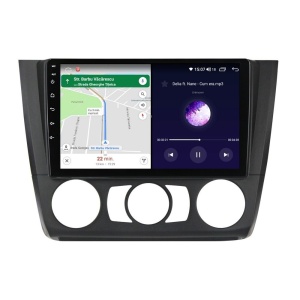 Navigatie dedicata cu Android BMW Seria 1 (E81 / E87) 2007 - 2013, clima manuala, 4GB RAM, Radio GPS Dual Zone, Display HD QLED 9" Touchscreen, Internet Wi-Fi si slot SIM 4G, Bluetooth, MirrorLink, USB 100289448