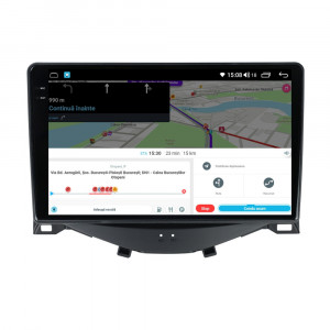 Navigatie dedicata cu Android Citroen C1 II 2014 - 2022, 4GB RAM, Radio GPS Dual Zone, Display 2K QLED 9.5" Touchscreen, Internet Wi-Fi si slot SIM 4G, Bluetooth, MirrorLink, USB, Waze 112338
