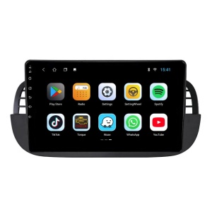 Navigatie dedicata cu Android Fiat 500 2007 - 2015, negru, 2GB RAM, Radio GPS Dual Zone, Display HD IPS 9" Touchscreen, Internet Wi-Fi, Bluetooth, MirrorLink, USB 100503978