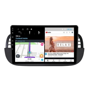 Navigatie dedicata cu Android Fiat 500 2007 - 2015, negru, 2GB RAM, Radio GPS Dual Zone, Display HD IPS 9" Touchscreen, Internet Wi-Fi, Bluetooth, MirrorLink, USB 100523868