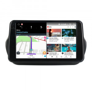Navigatie dedicata cu Android Fiat Fiorino 2007 - 2021, 12GB RAM, Radio GPS Dual Zone, Display 2K QLED 9.5" Touchscreen, Internet Wi-Fi si slot SIM 4G, Bluetooth, MirrorLink, USB, Waze 99628