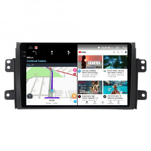 Navigatie dedicata cu Android Fiat Sedici 2006 - 2015, 8GB RAM, Radio GPS Dual Zone, Display 2K QLED 9.5" Touchscreen, Internet Wi-Fi si slot SIM 4G, Bluetooth, MirrorLink, USB, Waze 110448
