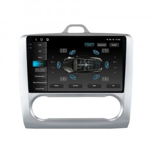 Navigatie dedicata cu Android Ford Focus II 2004 - 2011, clima automata, 12GB RAM, Radio GPS Dual Zone, Display 2K QLED 9.5" Touchscreen, Internet Wi-Fi si slot SIM 4G, Bluetooth, MirrorLink, USB, Waze 97728