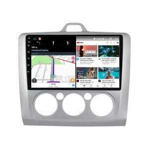 Navigatie dedicata cu Android Ford Focus II 2004 - 2011, clima manuala, 2GB RAM, Radio GPS Dual Zone, Display HD QLED 9" Touchscreen, Internet Wi-Fi si slot SIM 4G, Bluetooth, MirrorLink, USB 100270638