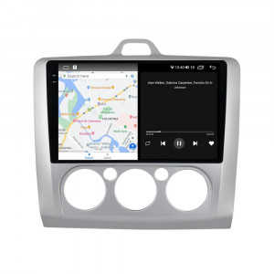 Navigatie dedicata cu Android Ford Focus II 2004 - 2011, clima manuala, 8GB RAM, Radio GPS Dual Zone, Display 2K QLED 9.5" Touchscreen, Internet Wi-Fi si slot SIM 4G, Bluetooth, MirrorLink, USB, Waze 106178