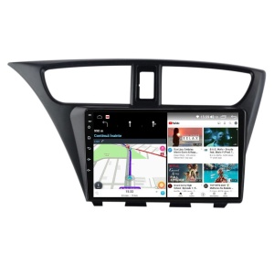 Navigatie dedicata cu Android Honda Civic IX Hatchback 2011 - 2015, 4GB RAM, Radio GPS Dual Zone, Display HD QLED 9" Touchscreen, Internet Wi-Fi si slot SIM 4G, Bluetooth, MirrorLink, USB 100268268