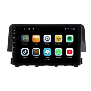 Navigatie dedicata cu Android Honda Civic X 2015 - 2021, 2GB RAM, Radio GPS Dual Zone, Display HD IPS 9" Touchscreen, Internet Wi-Fi, Bluetooth, MirrorLink, USB 100480848