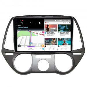 Navigatie dedicata cu Android Hyundai i20 2008 - 2012, clima manuala, 12GB RAM, Radio GPS Dual Zone, Display 2K QLED 9.5" Touchscreen, Internet Wi-Fi si slot SIM 4G, Bluetooth, MirrorLink, USB, Waze 99798
