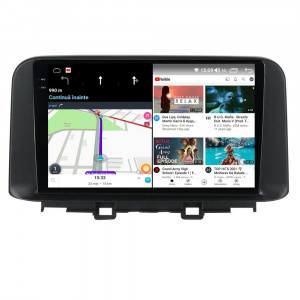 Navigatie dedicata cu Android Hyundai Kona dupa 2017, 12GB RAM, Radio GPS Dual Zone, Display 2K QLED 10.36" Touchscreen, Internet Wi-Fi si slot SIM 4G, Bluetooth, MirrorLink, USB, Waze 99648