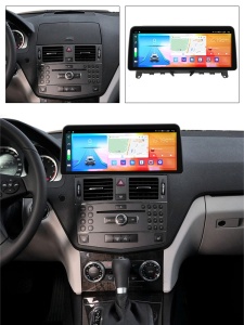 Navigatie dedicata cu Android Mercedes C-Class W204 2007 - 2011, 8GB RAM, Radio GPS Dual Zone, Display QLED 12.3" Touchscreen, Internet Wi-Fi si slot SIM 4G, Bluetooth, MirrorLink, USB 100299288