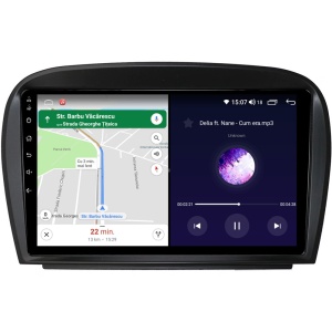 Navigatie dedicata cu Android Mercedes SL R230 2001 - 2012, 4GB RAM, Radio GPS Dual Zone, Display HD QLED 9" Touchscreen, Internet Wi-Fi si slot SIM 4G, Bluetooth, MirrorLink, USB 100269888