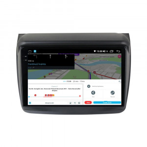 Navigatie dedicata cu Android Mitsubishi L200 2005 - 2015, 4GB RAM, Radio GPS Dual Zone, Display 2K QLED 9.5" Touchscreen, Internet Wi-Fi si slot SIM 4G, Bluetooth, MirrorLink, USB, Waze 111968