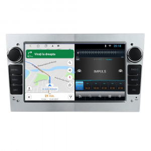 Navigatie dedicata cu Android Opel Vectra C 2002 - 2009, gri deschis, 2GB RAM, Radio GPS Dual Zone, Display HD IPS 7" Touchscreen, Internet Wi-Fi, Bluetooth, MirrorLink, USB, Waze 101358