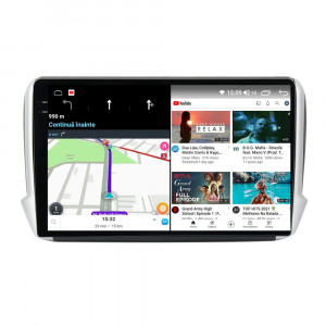 Navigatie dedicata cu Android Peugeot 2008 I 2013 - 2019, 12GB RAM, Radio GPS Dual Zone, Display 2K QLED 10.36" Touchscreen, Internet Wi-Fi si slot SIM 4G, Bluetooth, MirrorLink, USB, Waze 99448