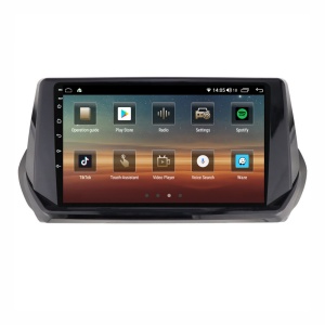 Navigatie dedicata cu Android Peugeot 2008 II dupa 2019, 4GB RAM, Radio GPS Dual Zone, Display HD QLED 9" Touchscreen, Internet Wi-Fi si slot SIM 4G, Bluetooth, MirrorLink, USB 100256478