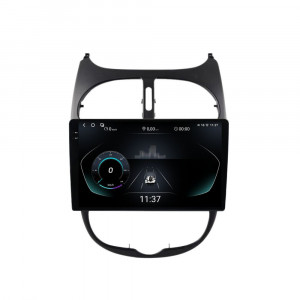 Navigatie dedicata cu Android Peugeot 206 1998 - 2009, 12GB RAM, Radio GPS Dual Zone, Display 2K QLED 9.5" Touchscreen, Internet Wi-Fi si slot SIM 4G, Bluetooth, MirrorLink, USB, Waze 95948
