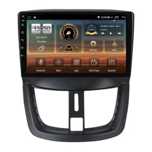 Navigatie dedicata cu Android Peugeot 206+ 2009 - 2014, 2GB RAM, Radio GPS Dual Zone, Display HD QLED 9" Touchscreen, Internet Wi-Fi si slot SIM 4G, Bluetooth, MirrorLink, USB 100257438