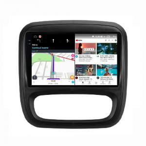 Navigatie dedicata cu Android Renault Trafic III 2014 - 2019, 4GB RAM, Radio GPS Dual Zone, Display 2K QLED 9.5" Touchscreen, Internet Wi-Fi si slot SIM 4G, Bluetooth, MirrorLink, USB, Waze 109288