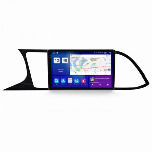 Navigatie dedicata cu Android Seat Leon 5F 2013 - 2020, 4GB RAM, Radio GPS Dual Zone, Display 2K QLED 9.5" Touchscreen, Internet Wi-Fi si slot SIM 4G, Bluetooth, MirrorLink, USB, Waze 104378