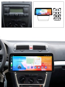 Navigatie dedicata cu Android Skoda Octavia II 2004 - 2013, gri, 4GB RAM, Radio GPS Dual Zone, Display QLED 12.3" Touchscreen, Internet Wi-Fi si slot SIM 4G, Bluetooth, MirrorLink, USB 100298598