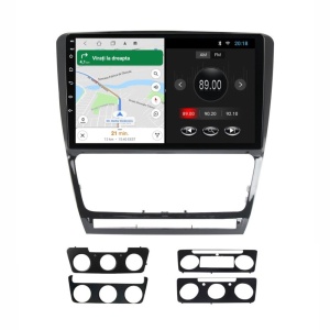 Navigatie dedicata cu Android Skoda Octavia II 2004 - 2013, negru, 1GB RAM, Radio GPS Dual Zone, Display HD IPS 10" Touchscreen, Internet Wi-Fi, Bluetooth, MirrorLink, USB 100528098