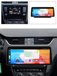 Navigatie dedicata cu Android Skoda Octavia III 2013 - 2020, 8GB RAM, Radio GPS Dual Zone, Display QLED 12.3" Touchscreen, Internet Wi-Fi si slot SIM 4G, Bluetooth, MirrorLink, USB 100299408