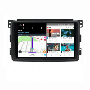 Navigatie dedicata cu Android Smart Fortwo 2007 - 2010, 12GB RAM, Radio GPS Dual Zone, Display 2K QLED 9.5" Touchscreen, Internet Wi-Fi si slot SIM 4G, Bluetooth, MirrorLink, USB, Waze 99578