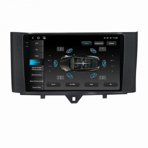 Navigatie dedicata cu Android Smart Fortwo 2011 - 2014, 12GB RAM, Radio GPS Dual Zone, Display 2K QLED 9.5" Touchscreen, Internet Wi-Fi si slot SIM 4G, Bluetooth, MirrorLink, USB, Waze 98348