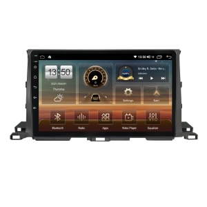 Navigatie dedicata cu Android Toyota Highlander 2013 - 2021, 4GB RAM, Radio GPS Dual Zone, Display HD QLED 10" Touchscreen, Internet Wi-Fi si slot SIM 4G, Bluetooth, MirrorLink, USB