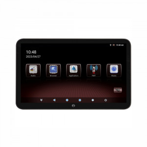 Monitor de tetiera multimedia cu Android, 2GB RAM, Display HD IPS 11.6" Touchscreen, Internet Wi-Fi, HDMI, USB, microSD, 12V