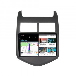Navigatie dedicata cu Android Chevrolet Aveo 2011 - 2014, 4GB RAM, Radio GPS Dual Zone, Display 2K QLED 9.5" Touchscreen, Internet Wi-Fi si slot SIM 4G, Bluetooth, MirrorLink, USB, Waze 108319