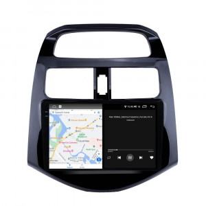 Navigatie dedicata cu Android Chevrolet Spark 2009 - 2015, 8GB RAM, Radio GPS Dual Zone, Display 2K QLED 9.5" Touchscreen, Internet Wi-Fi si slot SIM 4G, Bluetooth, MirrorLink, USB, Waze 107209
