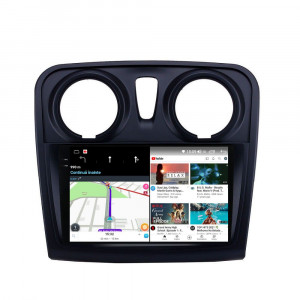 Navigatie dedicata cu Android Dacia Logan II 2012 - 2020, 12GB RAM, Radio GPS Dual Zone, Display 2K QLED 9.5" Touchscreen, Internet Wi-Fi si slot SIM 4G, Bluetooth, MirrorLink, USB, Waze 99359
