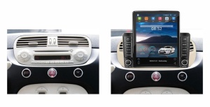 Navigatie dedicata cu Android Fiat 500 2007 - 2015, gri, 2GB RAM, Radio GPS Dual Zone, Touchscreen IPS 9.7" HD tip Tesla, Internet Wi-Fi, Bluetooth, MirrorLink, USB 100490139