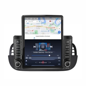 Navigatie dedicata cu Android Fiat 500 2007 - 2015, negru, 1GB RAM, Radio GPS Dual Zone, Touchscreen IPS 9.7" HD tip Tesla, Internet Wi-Fi, Bluetooth, MirrorLink, USB 100504329